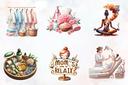Spa Mothers Day Watercolor Cliparts, an Illustration by RobertsArt (Thumbnail 6 of 7)
