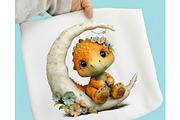 Whimsical Dinosaur Clipart, a Seasonal Illustration by designcity5 (Thumbnail 3 of 5)