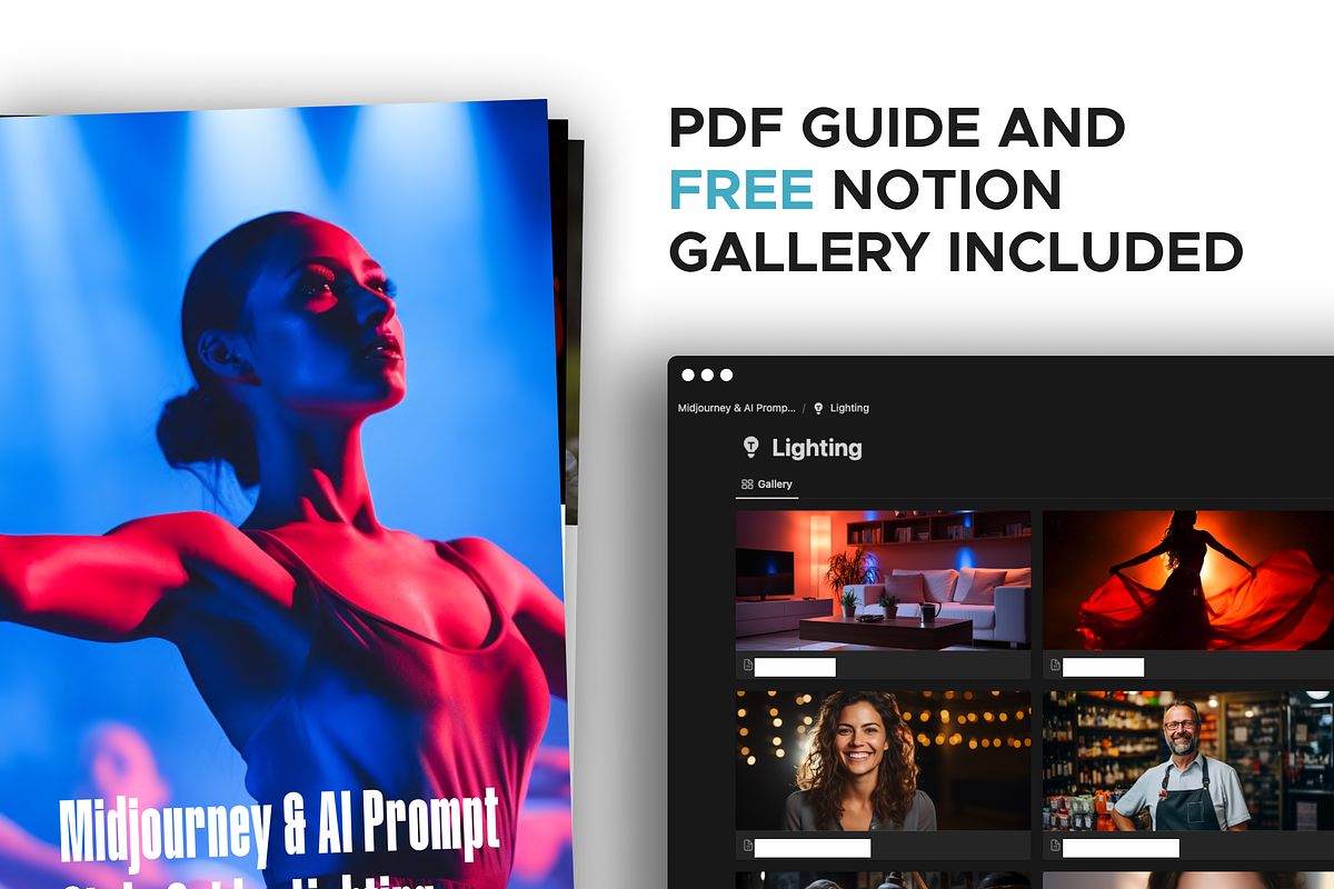 Midjourney Prompt Lighting Guide, an Object Graphic by MadeByAI Studio (Photo 6 of 6)