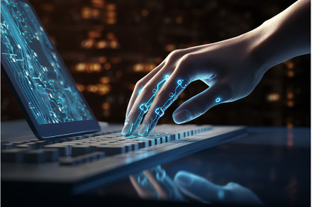 Precise Hand of robot touch. Coding, a Technology Photo by Ylivdesign