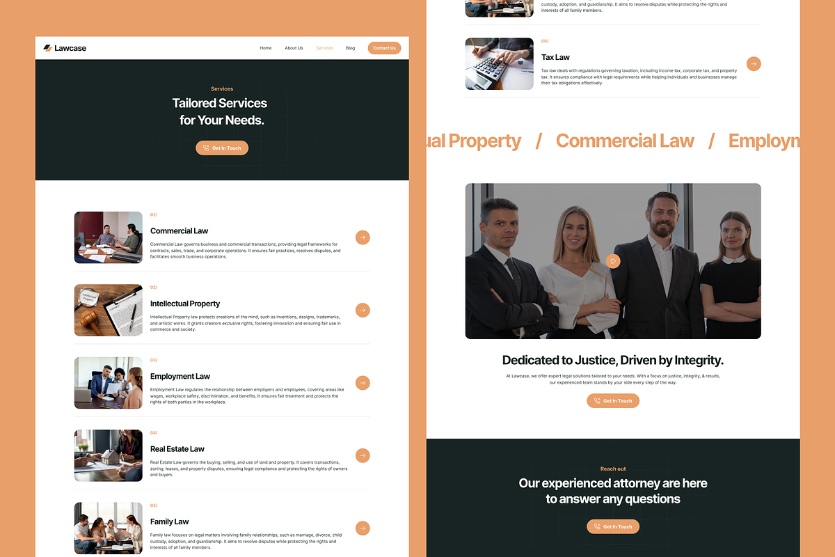Lawcase - Lawfirm Framer Template, an UI Kit Template by UI/UX Ocean (Photo 4 of 5)