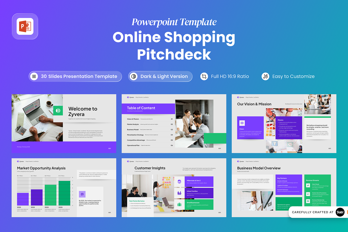 Zyvera - Online Shopping Power Point