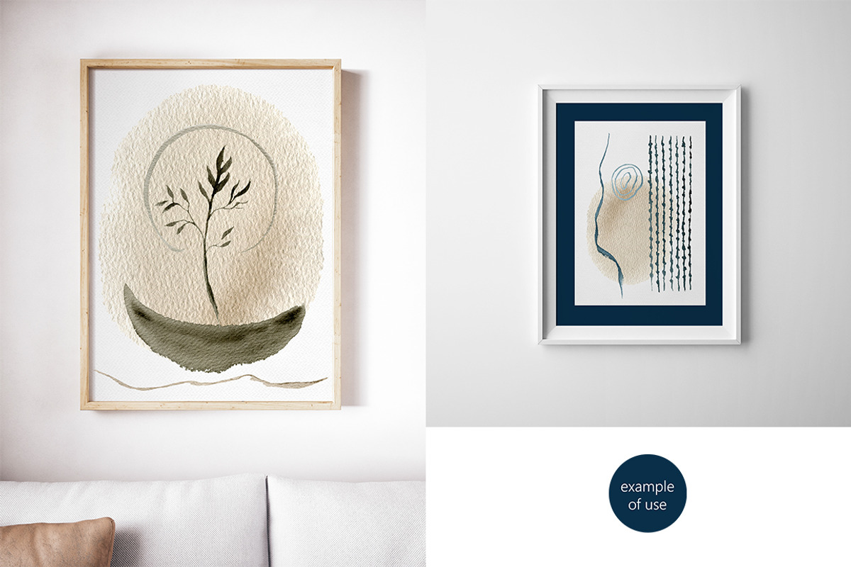 Japandi - abstract watercolor set, a Texture Graphic by KatsiarynaKa (Photo 13 of 19)