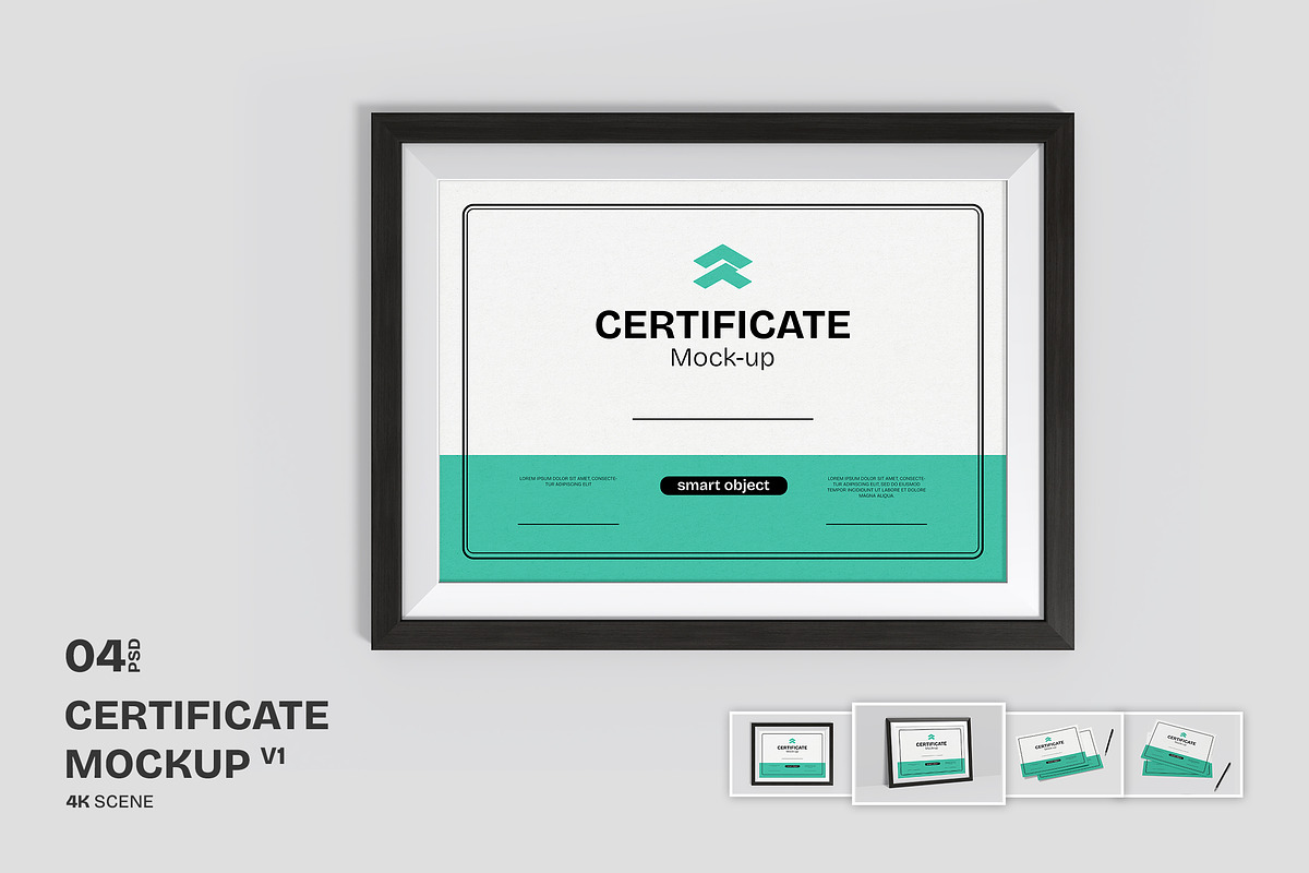 Certificate - Mockup, a Product Mockup by Rometheme Std