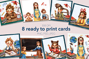Little Students - Watercolor Clipart, an Education Illustration by Mashamashastu (Thumbnail 9 of 15)