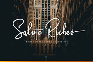 Salute Riches - Handwritten Font