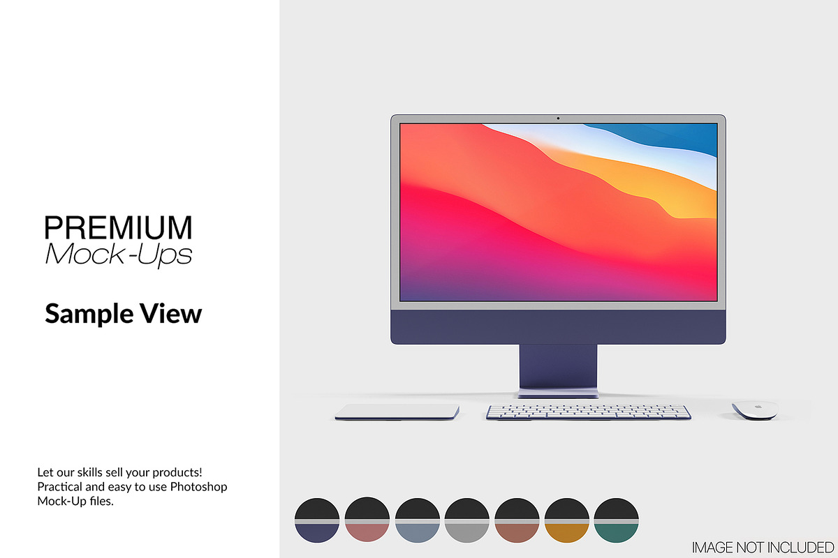 Apple iMac 24” M1 Mockups, a Device Mockup by mock-ups (Photo 7 of 13)