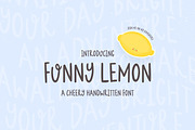 Funny Lemon Handwritten Font, a Script Font by Oheunola (Thumbnail 1 of 6)