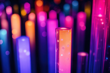 Colorful abstract glowing bars with, a Photo by Iftikhar Alam