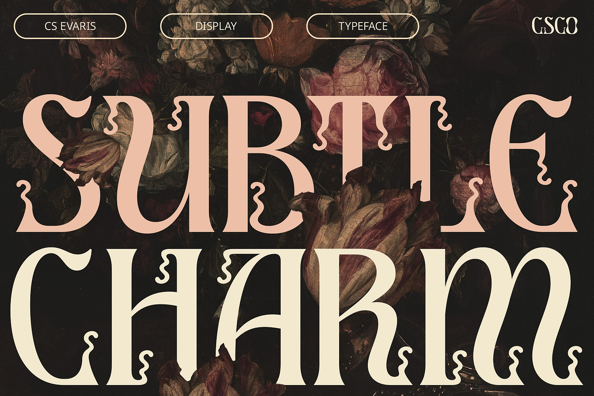 CS Evaris – Decorative Font, a Serif Font by Craft Supply Co. (Photo 2 of 8)