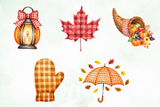 Gingham Autumn PNG Clipart, an Illustration by Creative Art (Thumbnail 3 of 9)