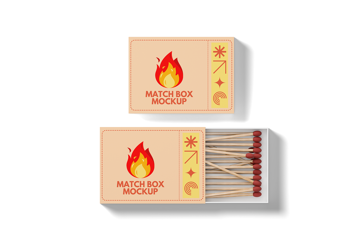 Matches Box Mockup, a Packaging Mockup by DSNA Mockup (Photo 2 of 5)