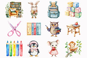 Back to School Clipart, an Illustration by Design Market (Thumbnail 2 of 5)