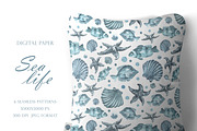 Sea life watercolor set. Nautical., an Illustration by SabinaWatercolorArt (Thumbnail 11 of 13)