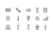 Construction Line Icon Set, an Outline Icon by studiogstock (Thumbnail 4 of 4)