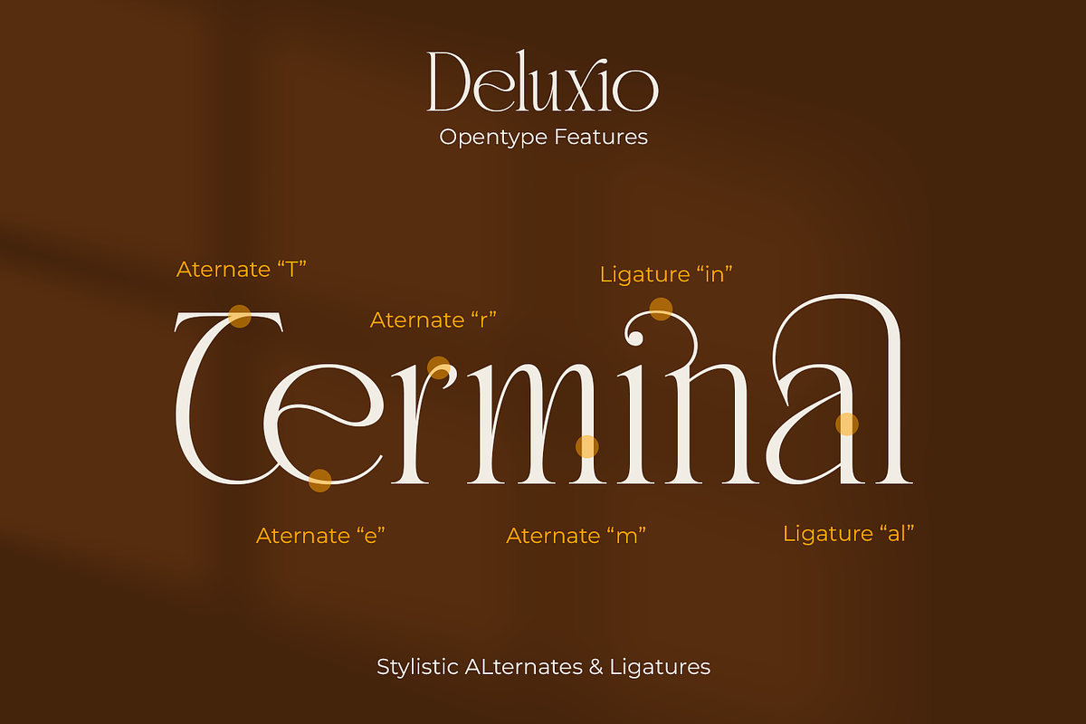 Deluxio - Modern Luxury Serif Font, a Serif Font by Pixesia Studio (Photo 9 of 10)