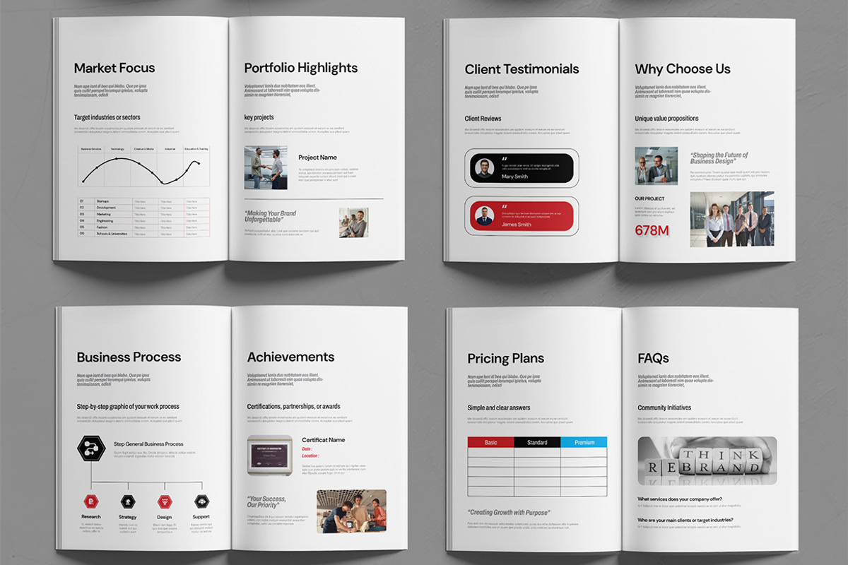 Corporate Business Profile Template preview 3