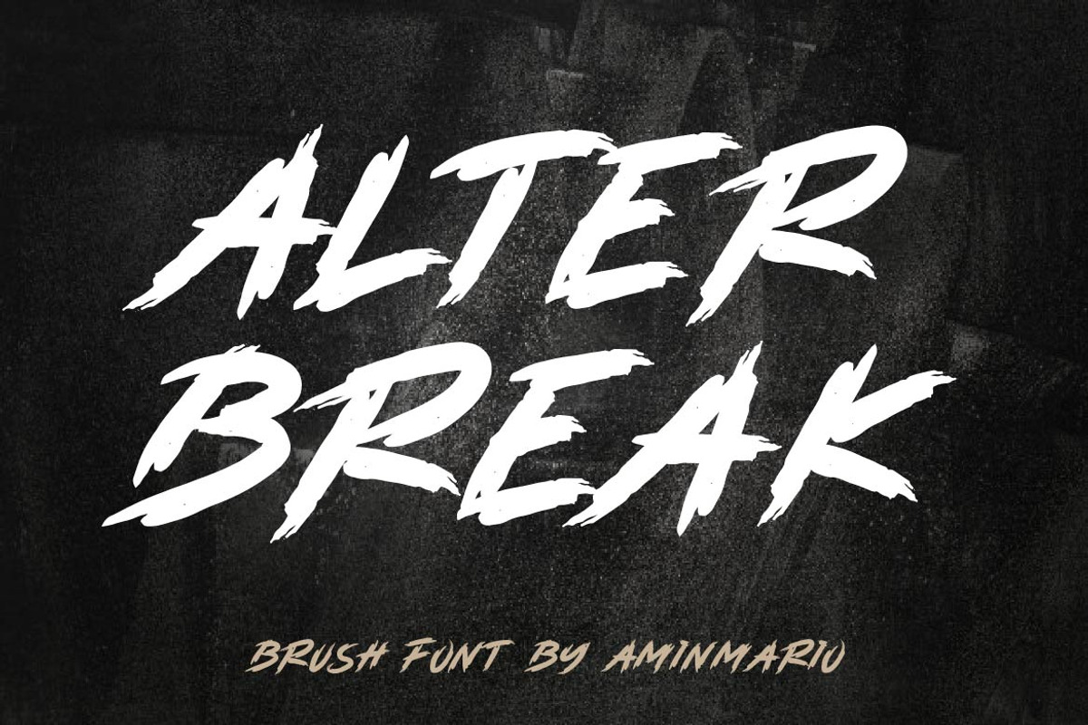 Brush Font Bundle 45 Fonts, a Blackletter Font by AMINMARIO (Photo 2 of 45)