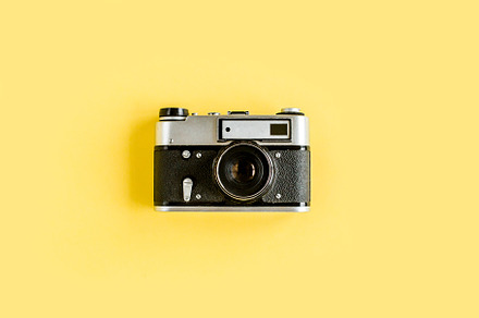 Retro camera featuring aluminum, analog, and antique, an Arts & Entertainment Photo by K.Decor