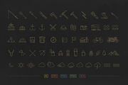 Adventure Icons + Vintage Logo Pack, a Graphic by Wandery Supply (Thumbnail 4 of 6)