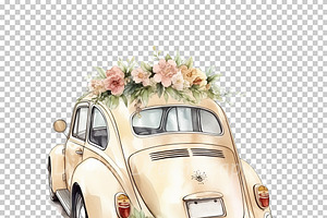 Wedding Car PNG Clipart Bundle