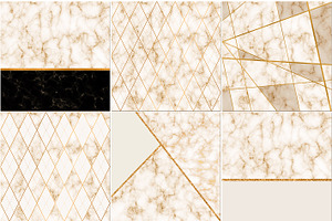 12 Marble & Gold Digital Papers