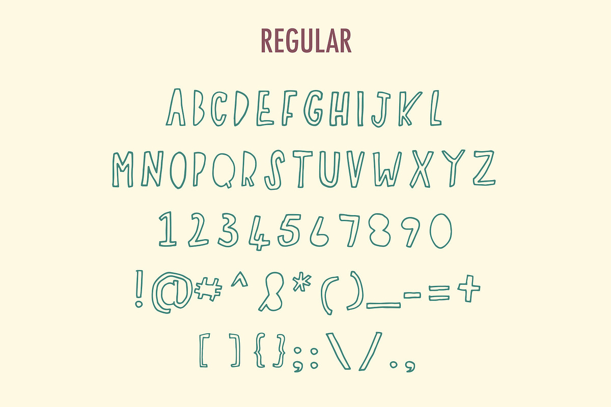 Cartagena Hand Drawn Font preview 2