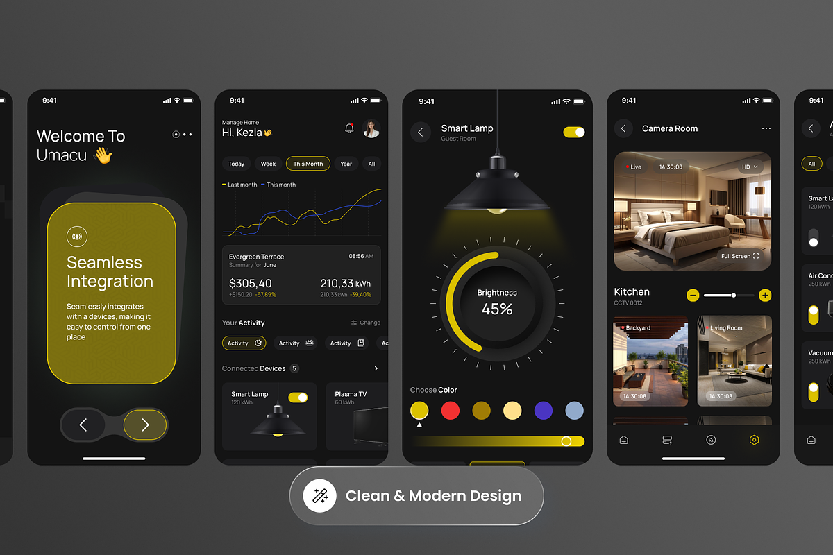 Umacu- Smart Home Mobile App, an App Template by SLAB! Design (Photo 4 of 4)