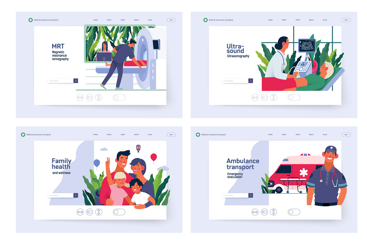 Part 2 Medical website illustrations, a Healthcare Illustration by Grivina's shop (Photo 14 of 37)