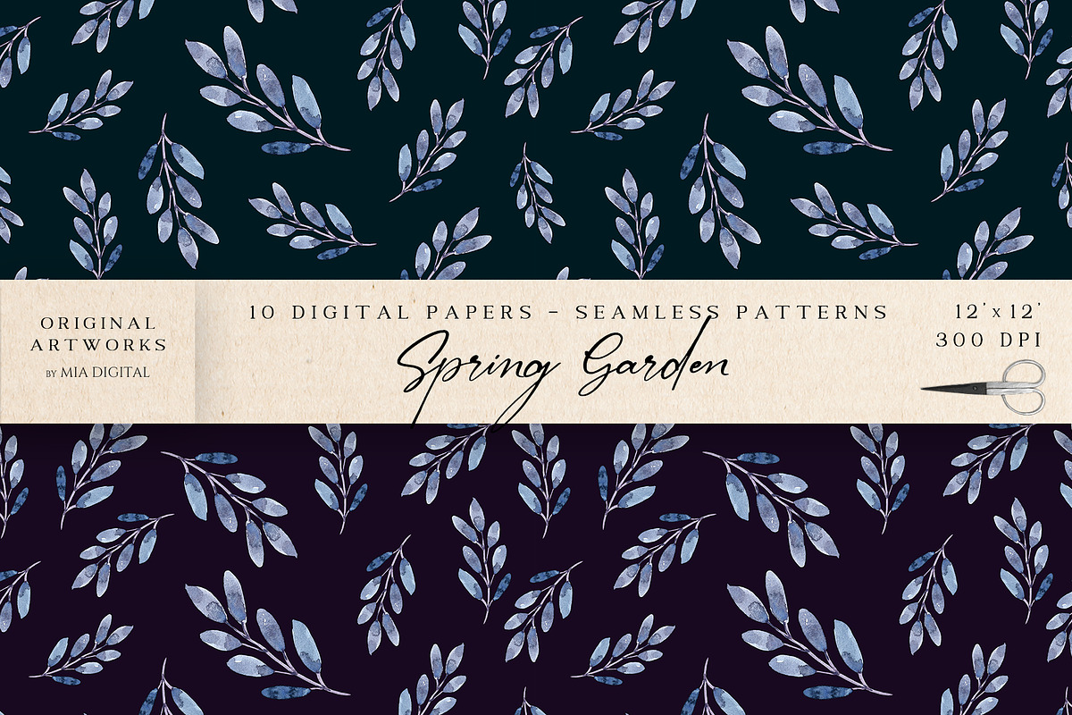 Ditsy Flowers Digital Paper, a Pattern Graphic by Mia Digital (Photo 6 of 6)