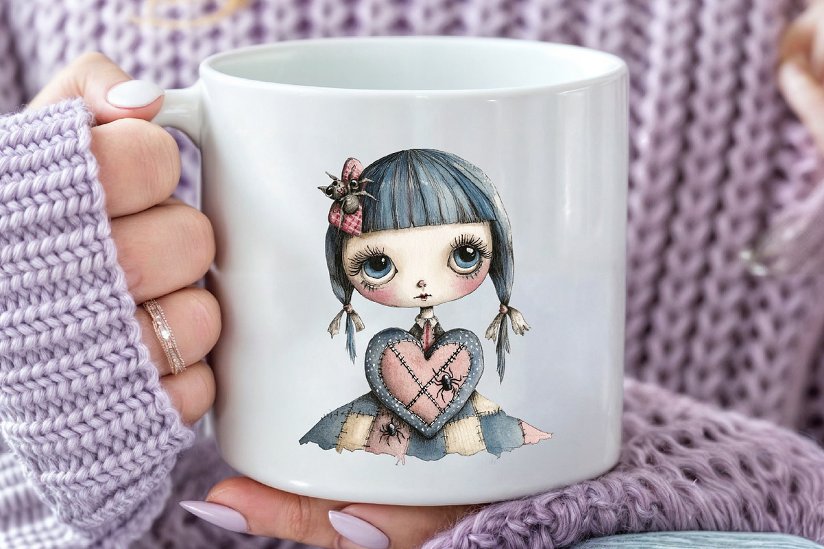 Halloween gothic Voodoo Doll Clipart, an Illustration by Rose Art (Photo 6 of 7)