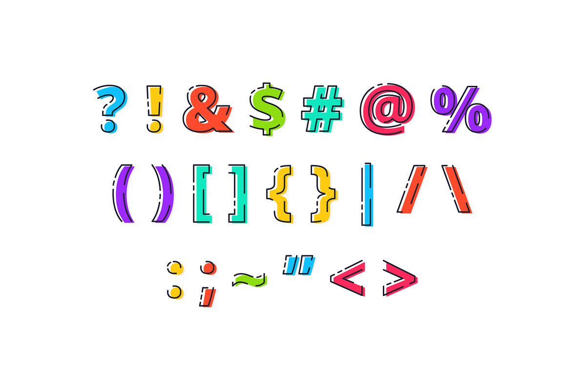 Flatli - Flat Line Vector Font preview 6