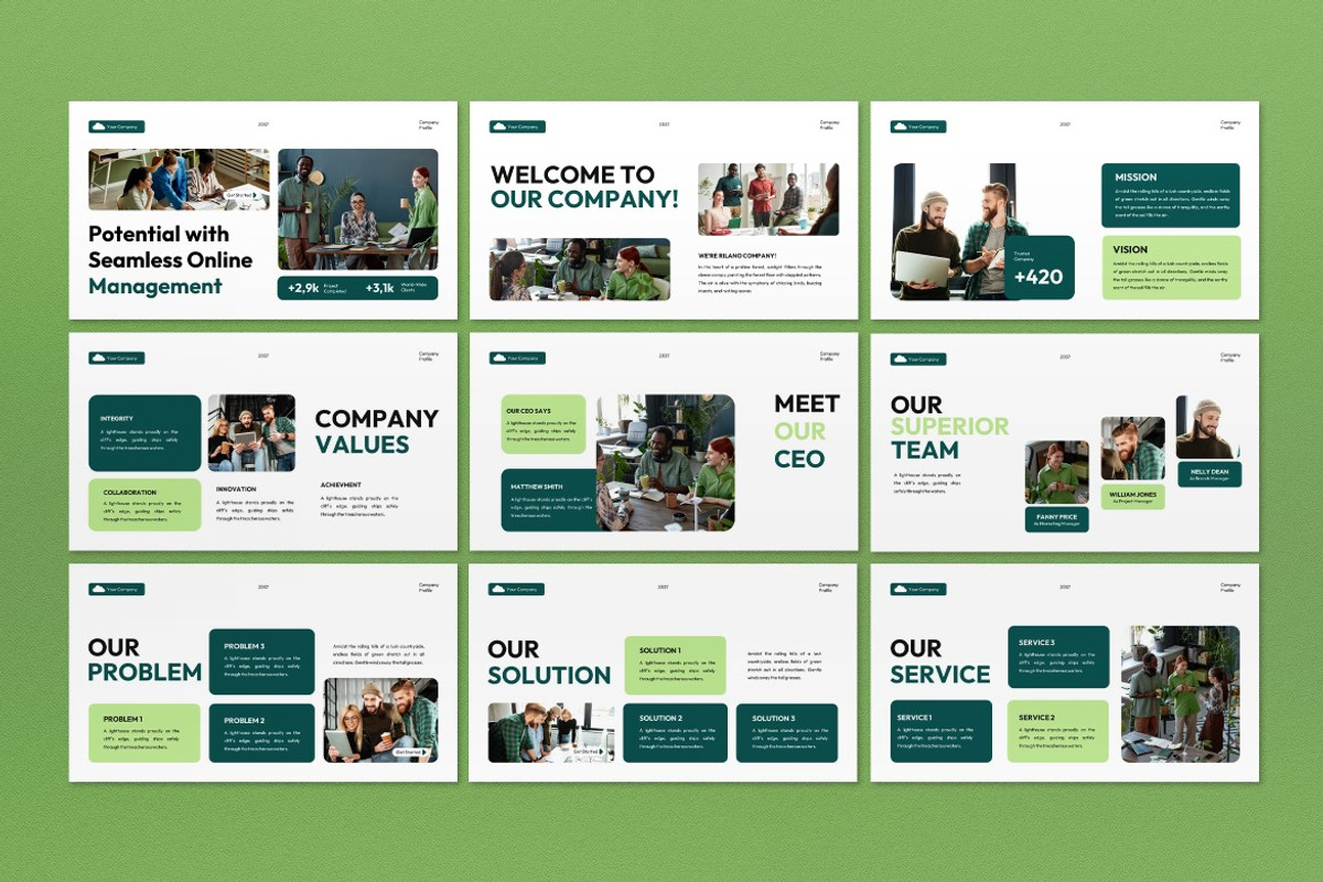 White Online Store Manager PPT, a Presentation Template by graphicook (Photo 2 of 4)