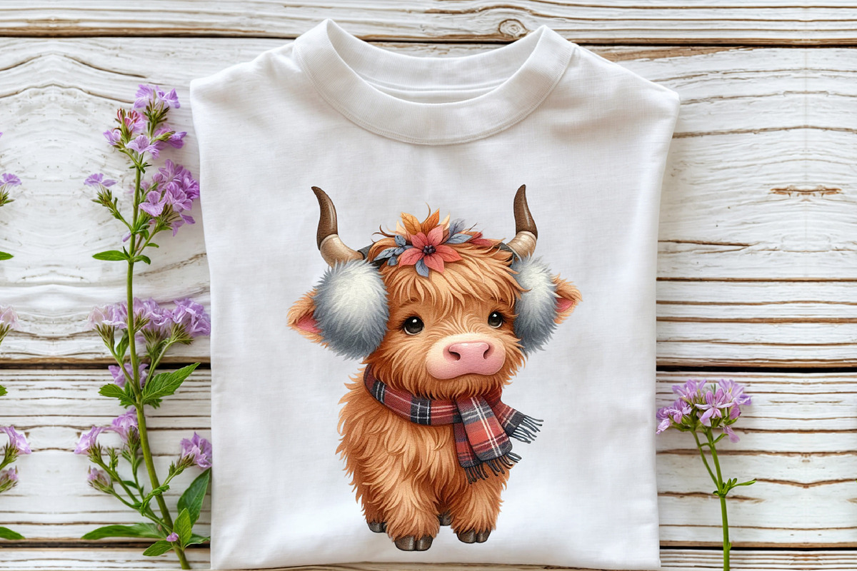 Watercolor Thanksgiving Highland Cow, an Illustration by Rose Art (Photo 5 of 7)