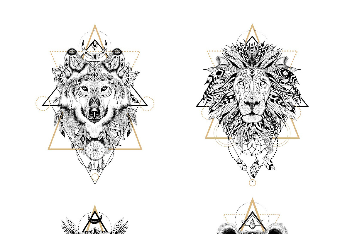 All tribal goods BUNDLE, an Animal Illustration by AnastasiaFears (Photo 4 of 17)