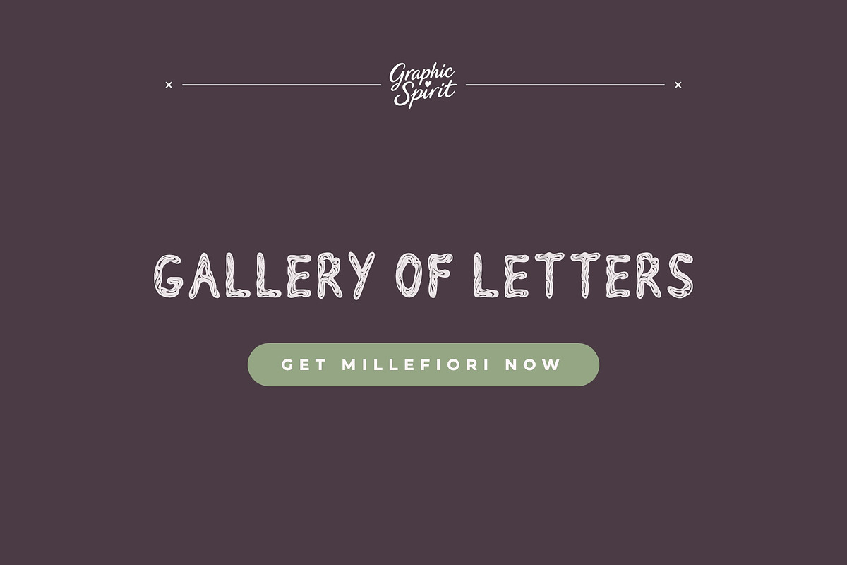 Millefiori Decorative Font, a Handwritten Font by Graphic Spirit (Photo 8 of 8)