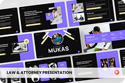 Mukas - Law & Attorney PowerPoint, a Presentation Template by SquidPixey (Thumbnail 1 of 6)
