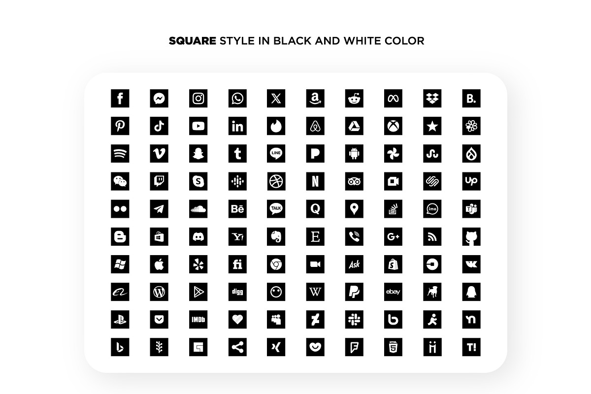 Social media icons set, an Icon by Team_Ultra_Graphics (Photo 6 of 13)