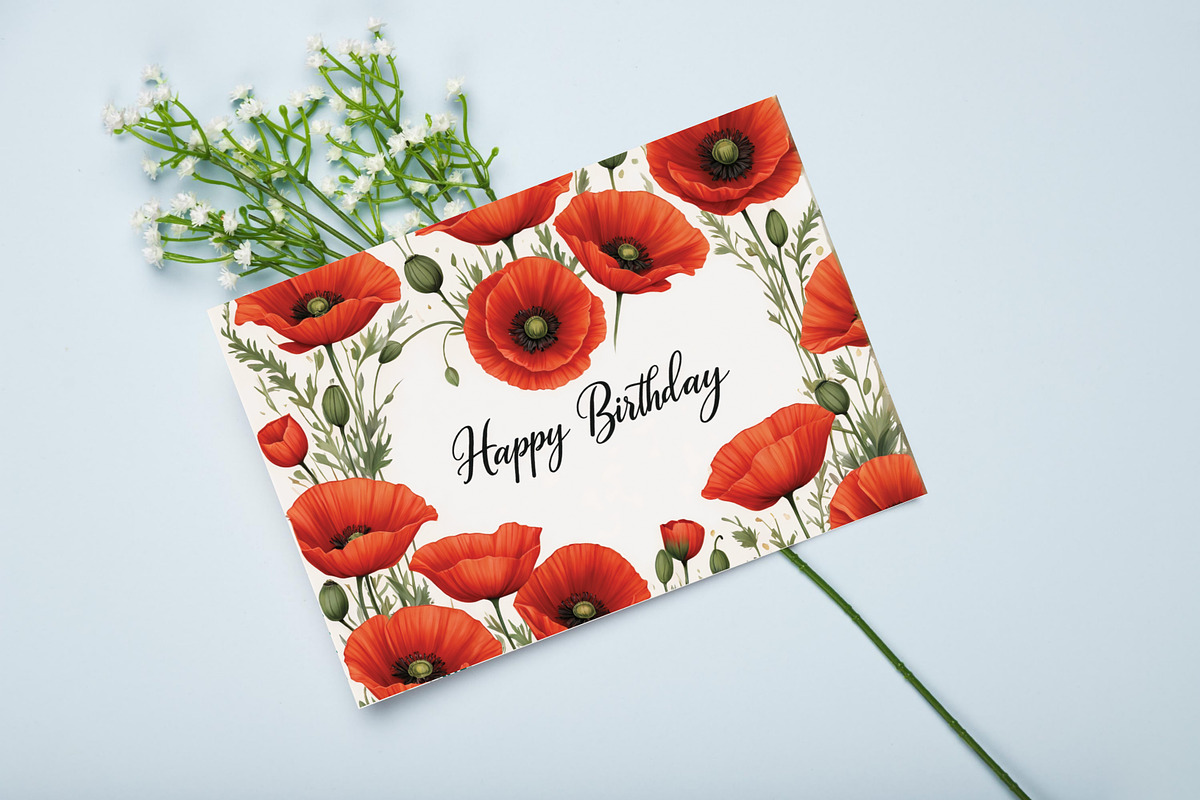 Birthday card, size 7x5, a Card Template by Print Haven (Photo 2 of 4)