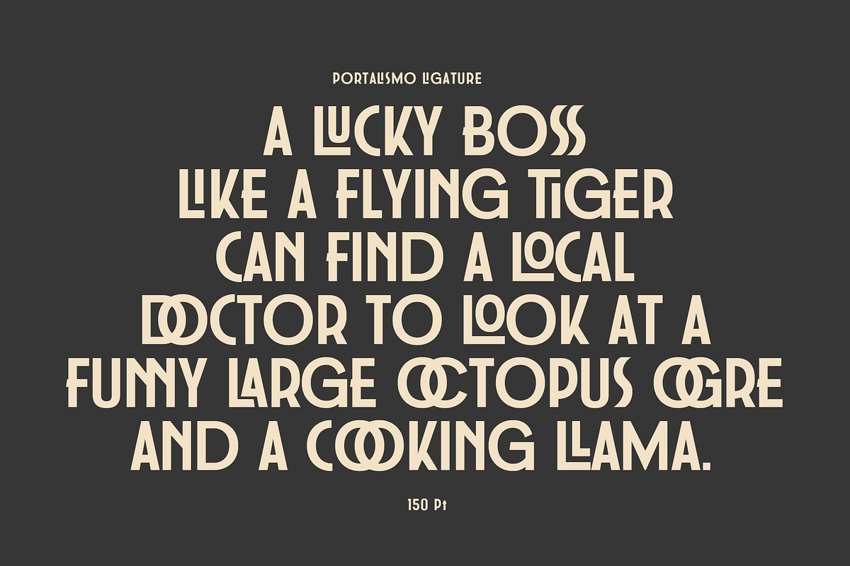 Portalismo - Art Deco-style display, a Sans Serif Font by BumbleGraph Studio (Photo 3 of 8)