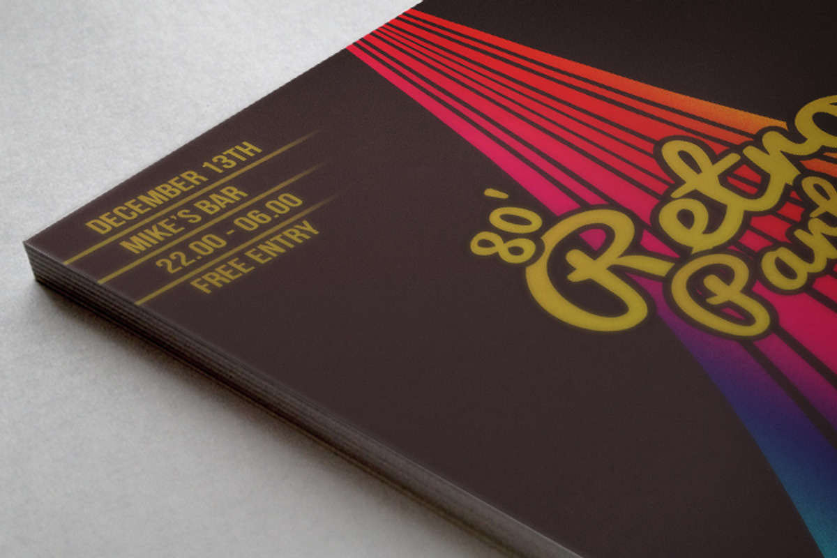 Retro Event Flyer, a Flyer Template by Tugcu Design Co. (Photo 1 of 2)