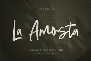 La Amosta - Handwritten Script Font