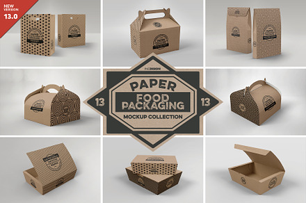 Free Kraft Paper Take Out Packaging Box Mockup - Free Package Mockups