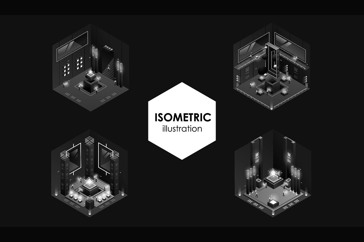 Dark isometric LAB, a Work Illustration by Andrew_Derr (Photo 3 of 5)