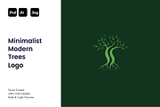 Minimalist Modern Trees Logo, a Branding & Logo Template by Luxury Logos (Thumbnail 1 of 4)