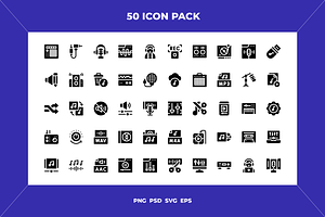 Audio edition icons, an Outline Icon by Wencory