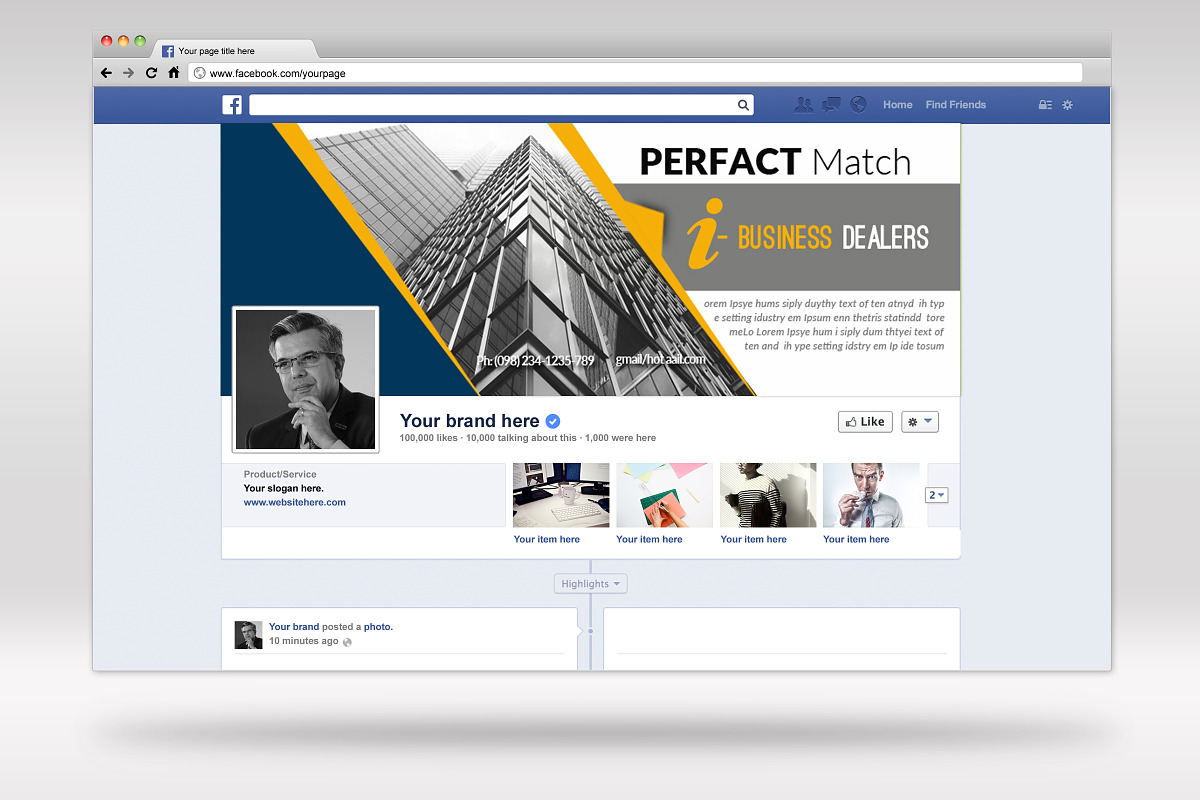 10 Facebook Timeline Cover Bundle, a Templates & Theme by Business Flyers (Photo 11 of 11)