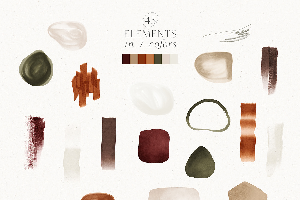 Abstract Watercolor Shapes Textures, a Texture Graphic by Veris Studio (Photo 10 of 12)