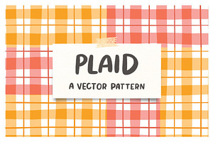 Plaid Repeat Vector Pattern 2 colors