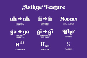 Asikue - 10 Fonts Soft Serif